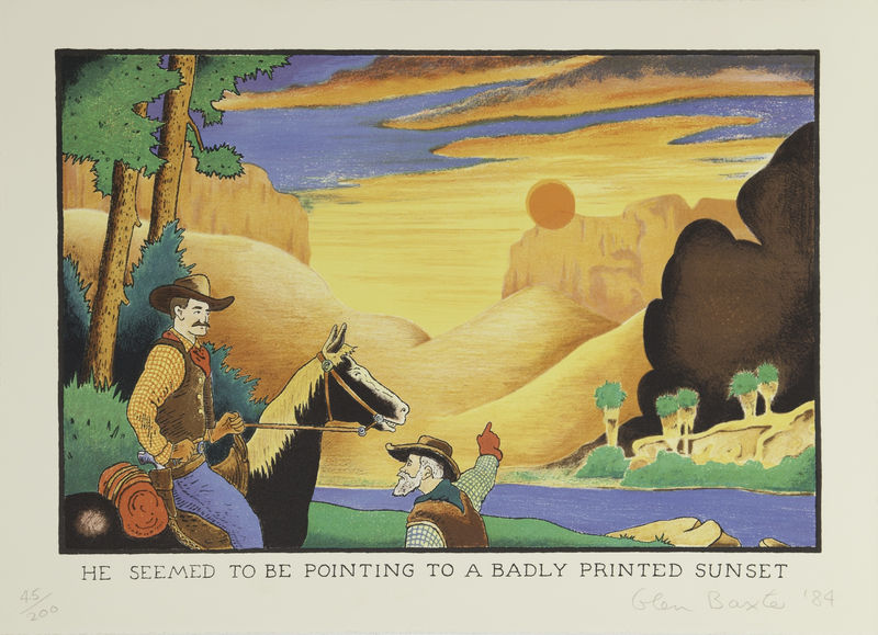 Glen Baxter Sunset - Suite FG 8580, 1984