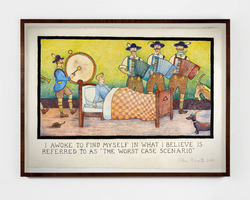 Glen Baxter I Awoke to Find Myself in What I believe is Referred to As 'The Worst Case Scenario', 2020