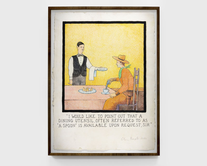 Glen Baxter 'I Would Like to Point Out that a Dining Utensil, Often Referred to as a Spoon, is Available...