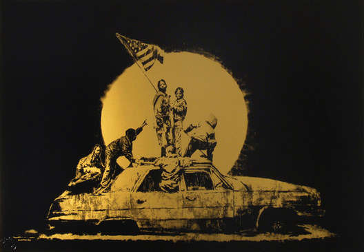 Banksy, Girl With Balloon - Gold (Signed) Artist Proof Edition of