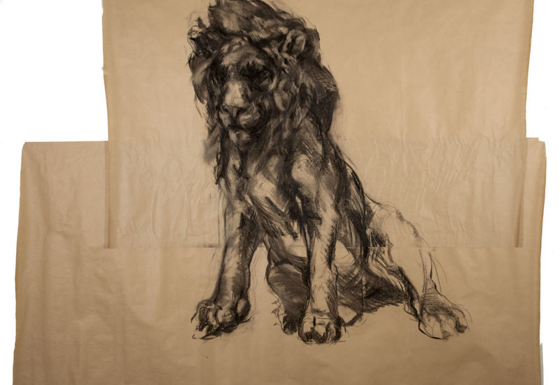 Nicola Hicks' Lion featured in Un/Natural Selections: Wildlife in Contemporary Art
