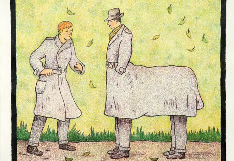 Glen Baxter in conversation with John Mitchinson at Hay-on-Wye Festival