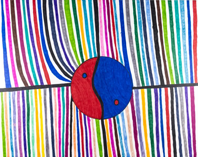 Bill Lilly, Rainbow Yin Yang Sign (Part 11), 2023