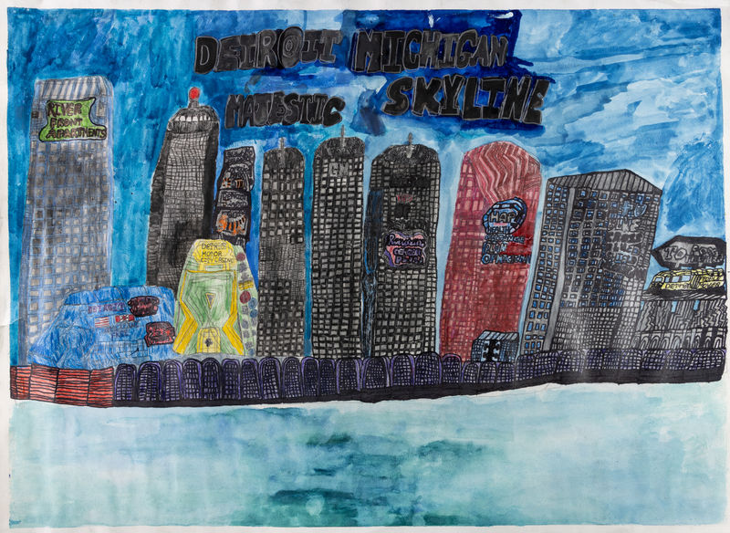 Andrew Sloan, Detroit Michigan Majestic Skyline , 2015