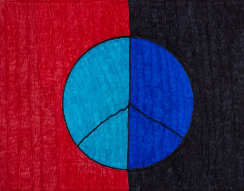 Bill Lilly, Rainbow Peace Sign, 2022