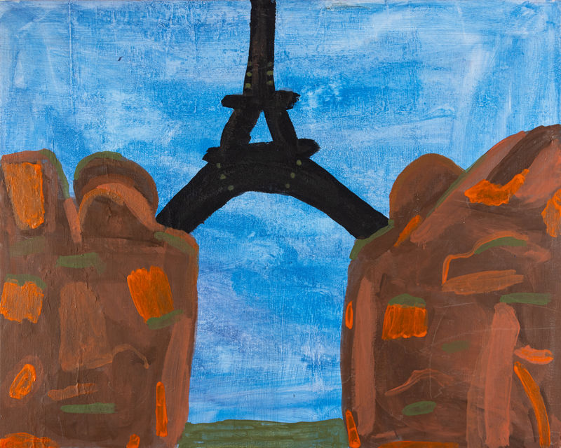 Jack O'Sullivan, Eiffel Tower in Canyon , 2021