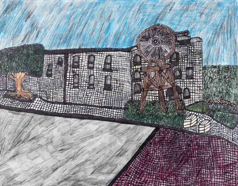 Andrew Sloan, Batavia River Walk Windmill, 2022