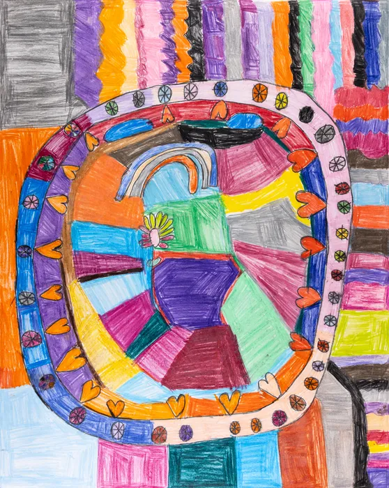 Christianne Msall, Rainbow Peace Sign Heart Forever and Flower Together, 2017