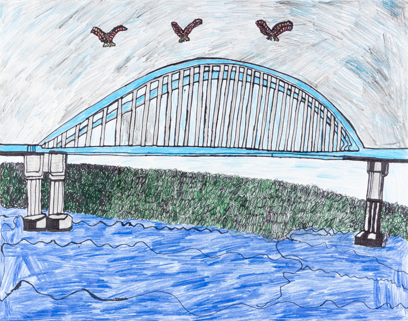 Andrew Sloan, IW Bridge on the Mississippi, 2022