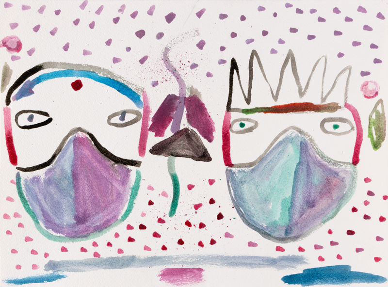 Jack O'Sullivan, King and Queen Mask , 2022