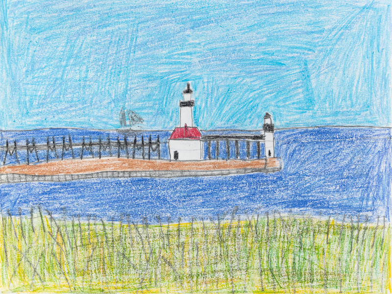 Jack O'Sullivan, Lake Michigan Light House, 2020