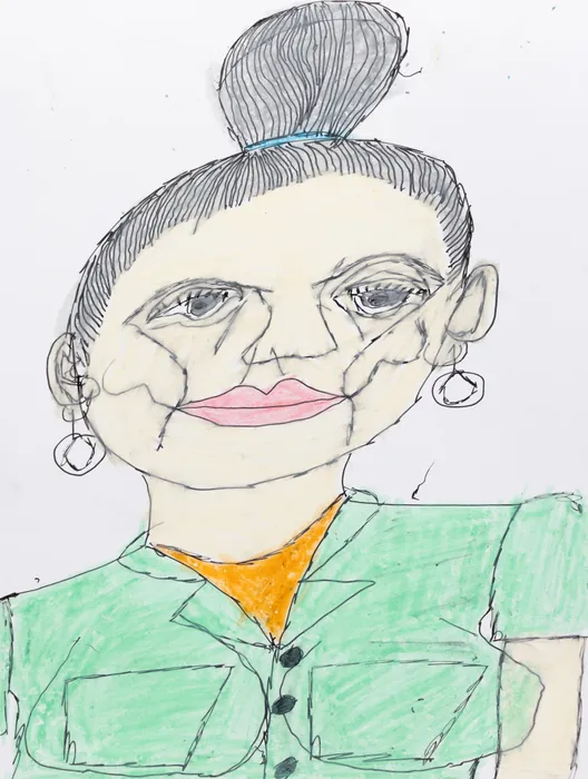 Marvin Young, Untitled (Woman in a green shirt), 2024