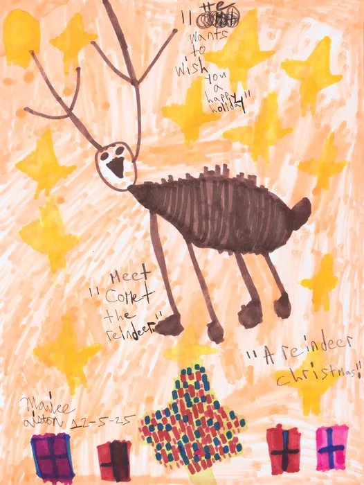 Marice Aiston, "Meet Comet the reindeer." "He wants to wish you a happy holiday." "A reindeer Christmas.", 2025