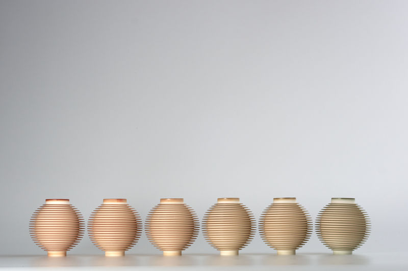 Nicholas Lees, Meadow 2 (colour gradient installation of 6 mini Orbits), 2025