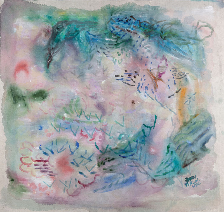 Kumi Usui 九九, Drawing & Drawing（on canvas） 2021 #3 埋头画画（布面）2021 #3, 2021