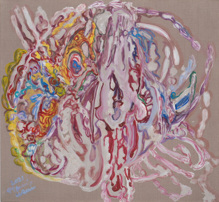 Kumi Usui 九九, Drawing & Drawing（on canvas） 2021 #16 埋头画画（布面）2021 #16, 2021