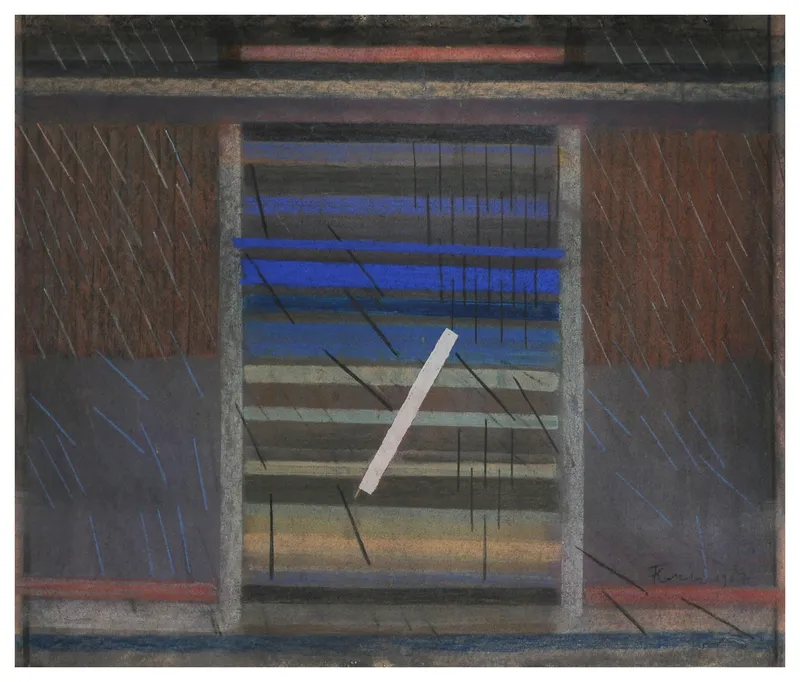 Constantin Flondor, Rain by the forest, 1967