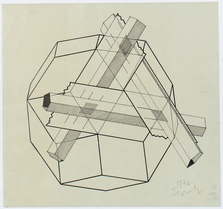 Constantin Flondor, Study for Joined Bars II, 1972