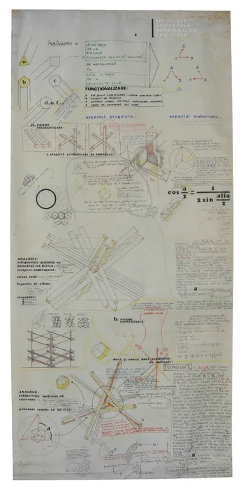 Constantin Flondor, Joined Triangular and Pentagonal Bars,, 1974