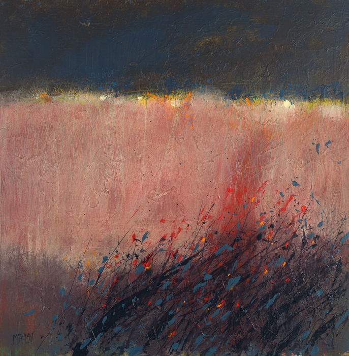 Robert McAulay, Edge of the Field (orange yellow), 2024