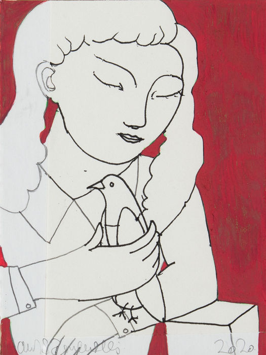 Adrian Wiszniewski, Girl with Bird