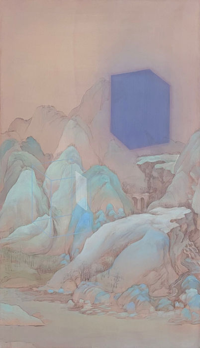 Ye Cheng, Pelicans and waves awake me at 6am from a happy excursion, 2022