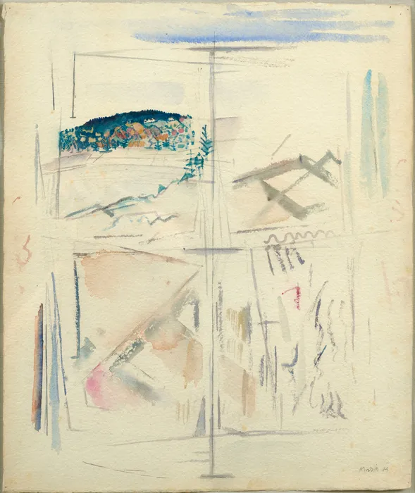 John Marin, Looking out the Window, West Point, Maine, 1914