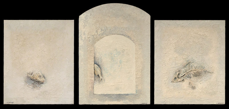 Lev Meshberg, Still Life with Fish Triptych, 1984