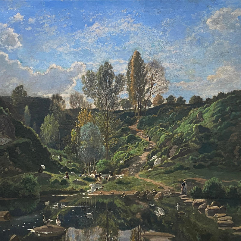 Louis Herisson, Barbizon Landscape, circa 1850's