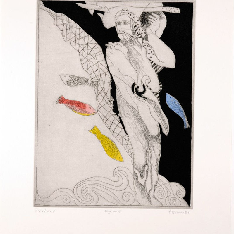 Dia al-Azzawi - The thousand & one nights - Image # 18, 1986