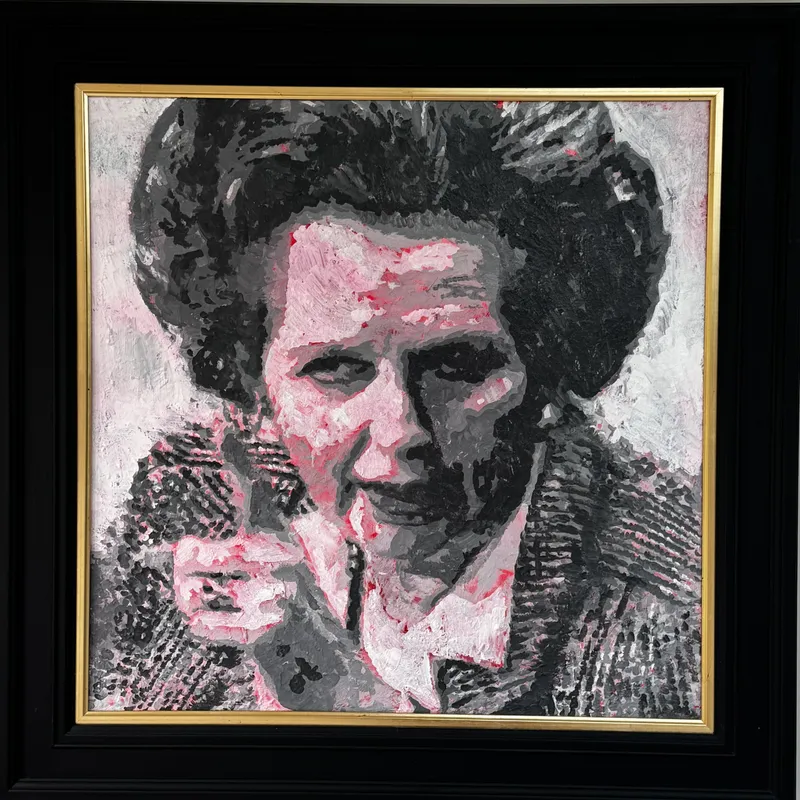 The Lady Is Not For Turning, Margaret Thatcher  Acrylic on Canvas  SOLD