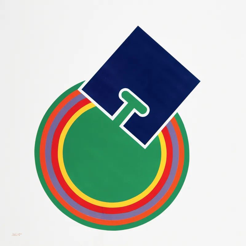 Mohamed Chabaa Composition 1974 90X90Cmjpg