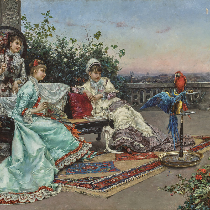 TWILIGHT ON THE TERRACE, PARIS