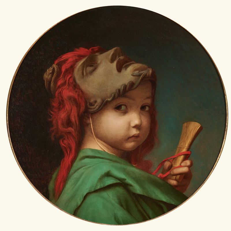 CHILD WITH A MASK