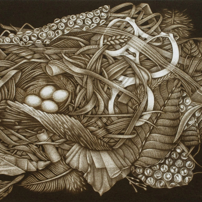 Contemporary Poetry, mezzotint