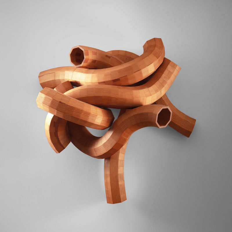 Simon Tayler The Knot Parana pine. 80 cm x 42cm x H 63cm