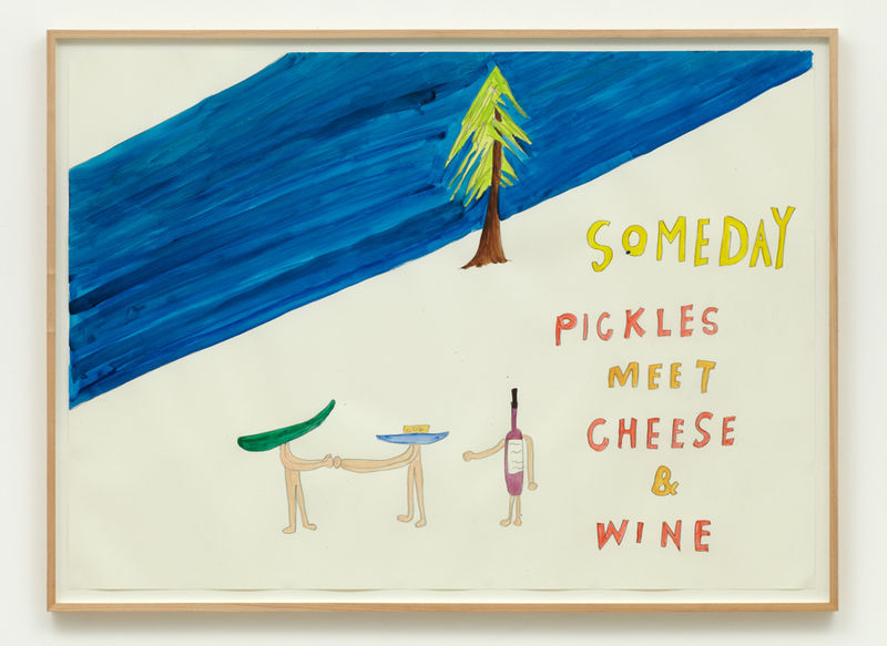 Shimabuku, Poster for Cucumber Journey II (Someday pickles meet cheese and wine), 2003
