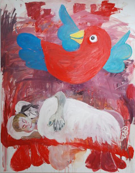 Bendix Harms Marievogel, 2008 Oil on canvas 90 1/2 x 70 7/8 inches (230 x 180 cm) 90 1/2 x 70 7/8 inches 230 x 180 cm