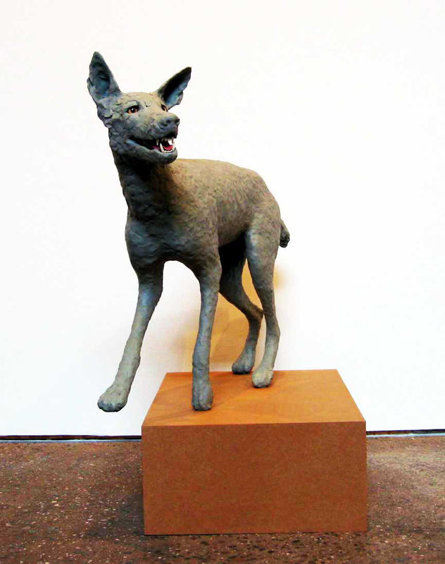 Michael Joo Untitled (Coyote) #1, 2002 Plasticine, medex, polyurethane foam, and wire 34 x 20 1/4 x 32 inches