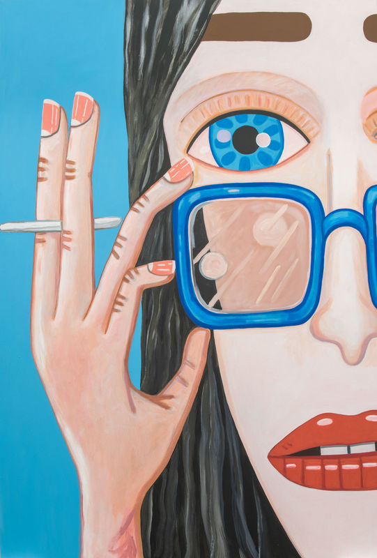 Brian Calvin Looking Over, 2017 Acrylic on canvas 108 x 72 inches (274.32 x 182.88 cm)