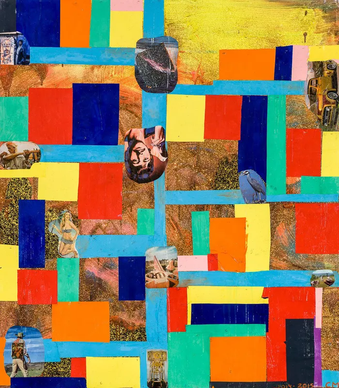 Chris Martin The Ringo Painting, 2016 Acrylic, glitter, collage and polymer medium on canvas 88 1/4 x 77 inches (224.2 x 195.6 cm)