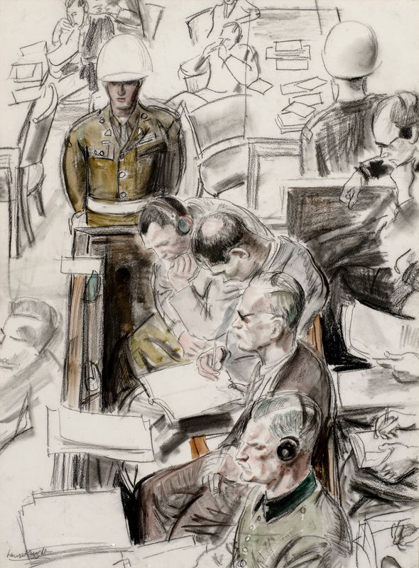 Laura Knight, Nuremberg Trials 1946 Study No. 1, 1946
