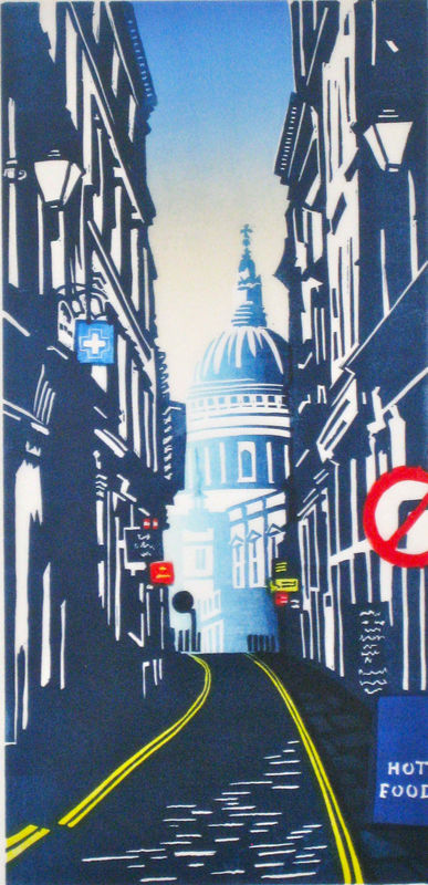 Janet Brooke RE, St Pauls From Watling Street