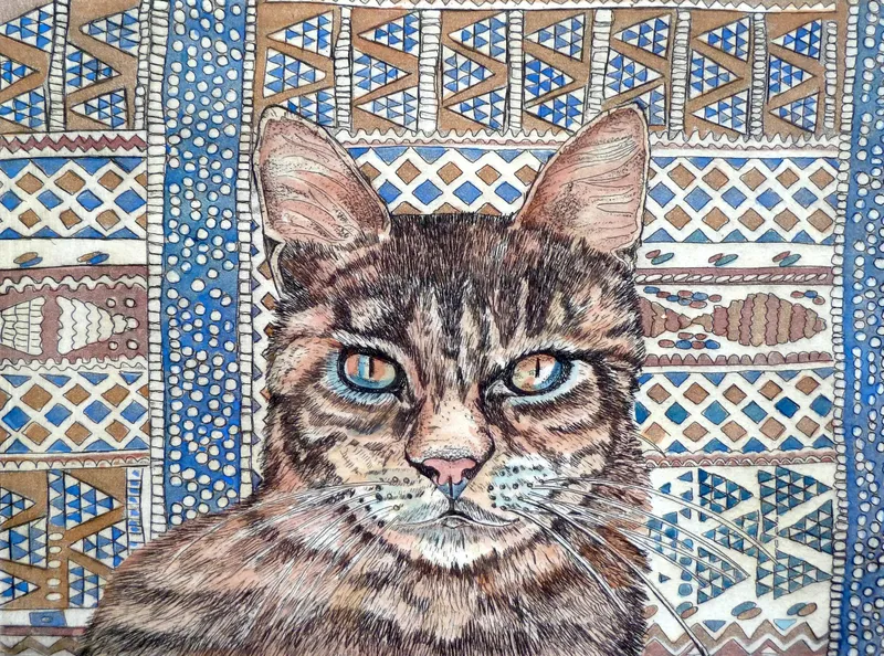 Meg Dutton RE, Cat on a Mat