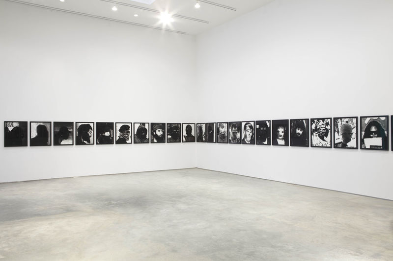 Adam Helms Untitled (48 Portraits, 2010), 2010 Charcoal on paper 48 sheets, each: 27 1/2 x 21 3/4 inches 69.9 x 55.2 cm