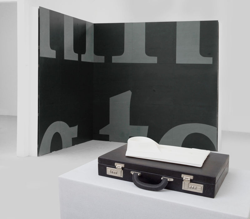 Andreas Blank ... Seeing things that are too big to see, 2009 Slate 280 x 240 x 20