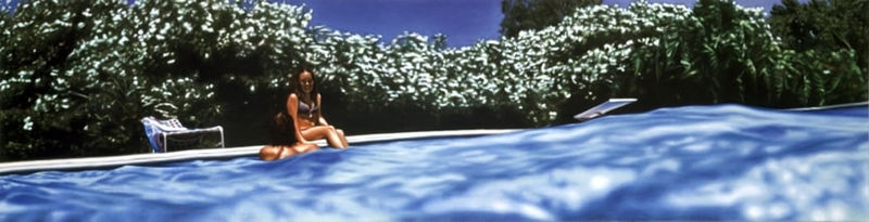 DO I (DIG THAT GIRL), 2000 Oil on linen 30 in x 114 in x 3 in