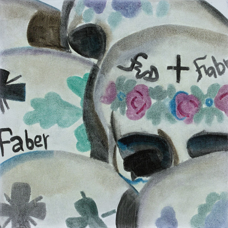 HU Zi 胡子 Flesh I, 2014 Oil on board 木板油画 35 x 35 cm