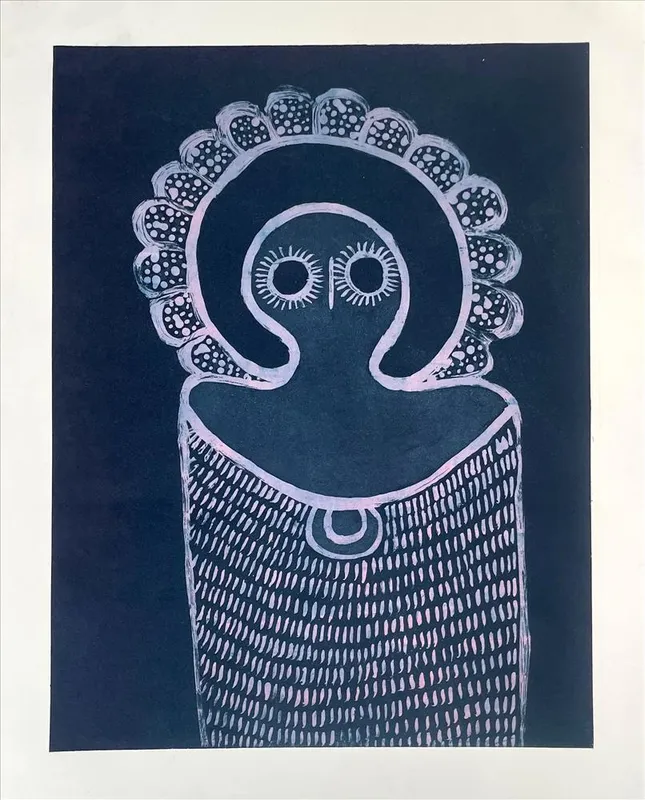 Sandra Mungulu, Wandjina (cloud and rain spirits), 2024