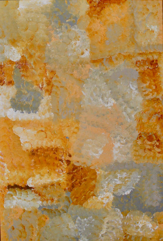 Janet Golder Kngwarreye, Bush Yam Alhalkere Country , 2025